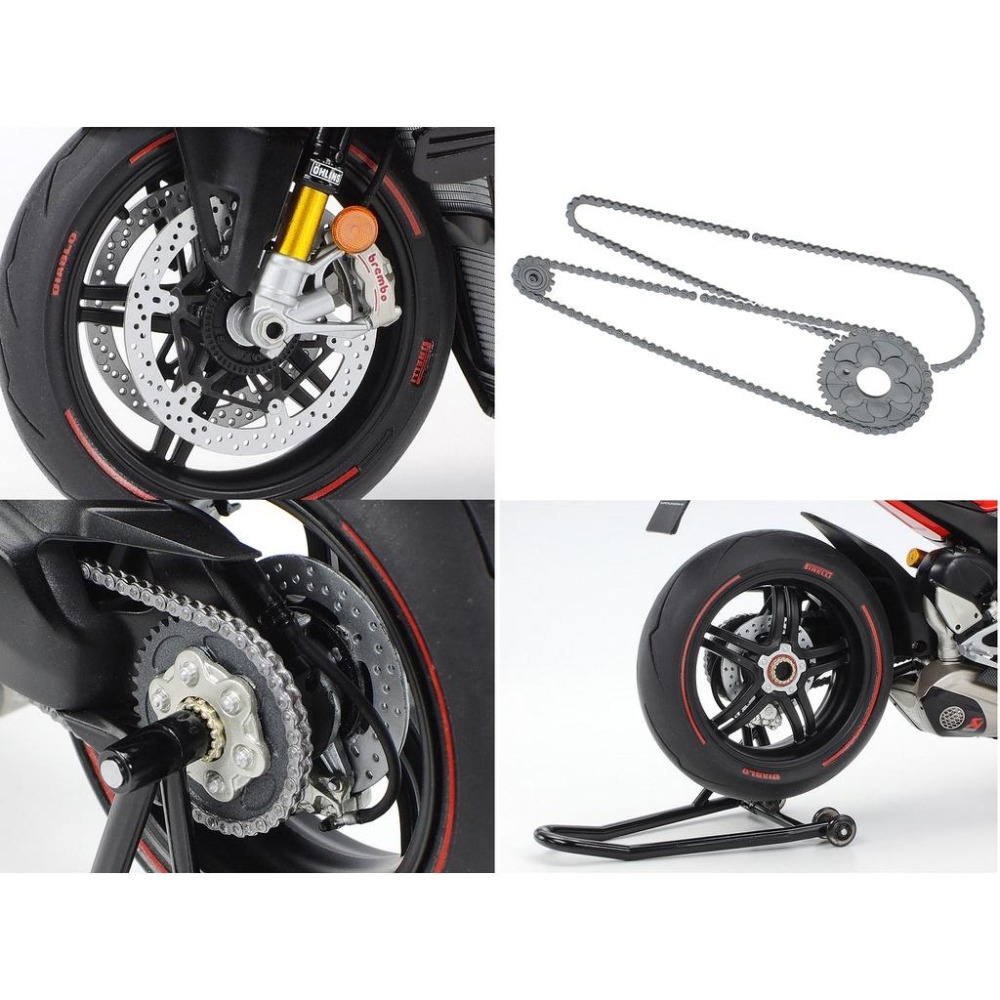 TAMIYA正品 田宮 1/12 杜卡迪 Ducati Superleggera V4 重機 機車組裝模型-細節圖6