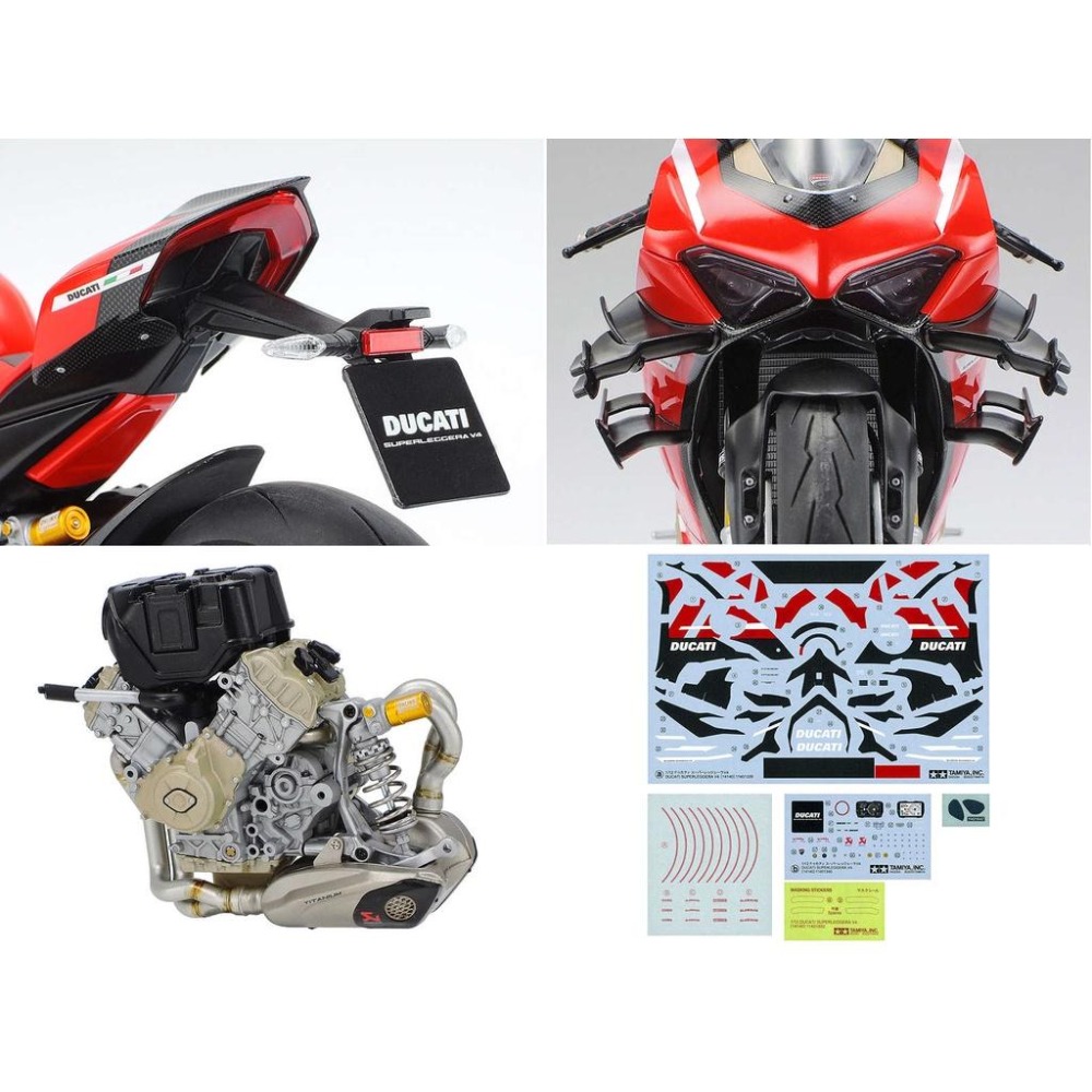 TAMIYA正品 田宮 1/12 杜卡迪 Ducati Superleggera V4 重機 機車組裝模型-細節圖8