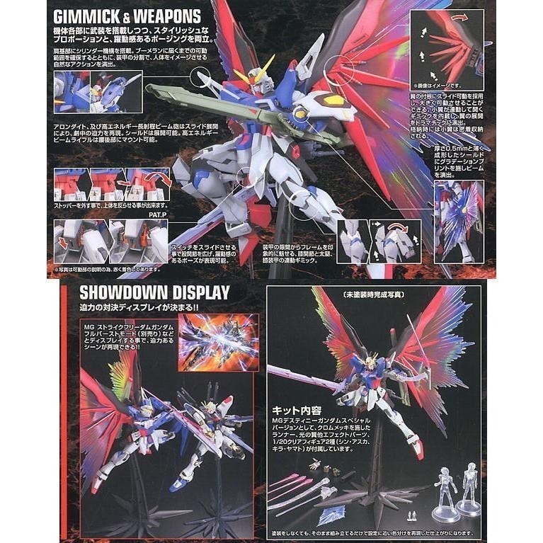 [BANDAI正品] MG 1/100 SEED 命運鋼彈 附光之翼 限定版 DESTINY GUNDAM 光翼特別版-細節圖8