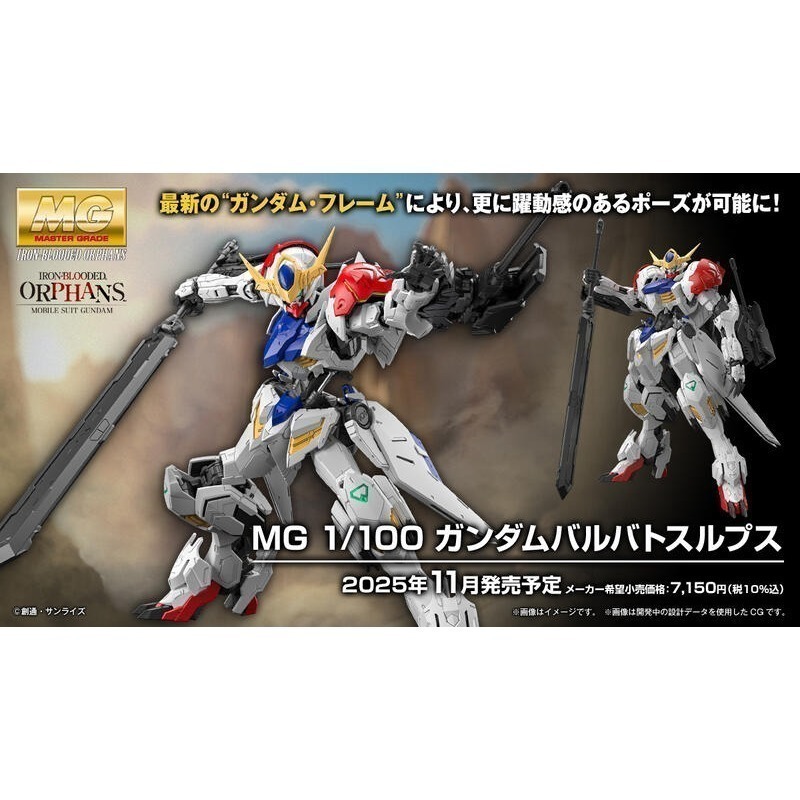 [BANDAI正品] MG 1/100 鐵血的孤兒 IBO 天狼型獵魔鋼彈 BARBATOS LUPUS-細節圖10