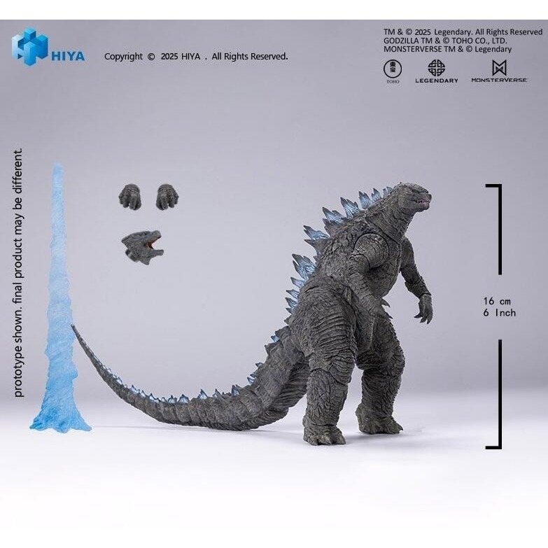 代理版 HIYA 海雅 哥吉拉 2014 熱能射線 輻射熱線 透光 16CM 可動 EBG0079-細節圖4