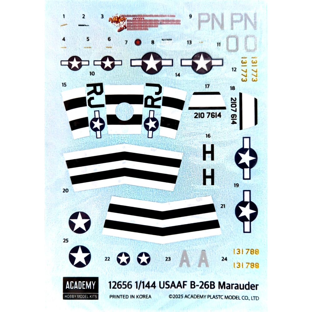ACADEMY 愛德美 1/144 美國空軍 USAAF B-26B 掠奪者中型轟炸機 Marauder-細節圖4