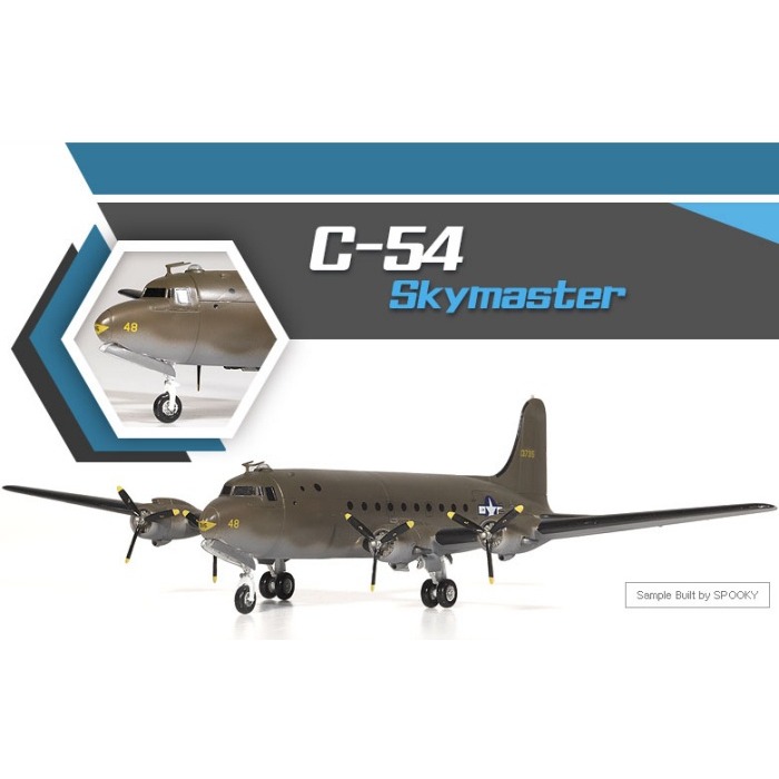 ACADEMY 愛德美 1/144 US Air Force 美國空軍C-54 Skymaster 空中霸王運輸機-細節圖2