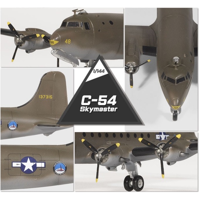 ACADEMY 愛德美 1/144 US Air Force 美國空軍C-54 Skymaster 空中霸王運輸機-細節圖6