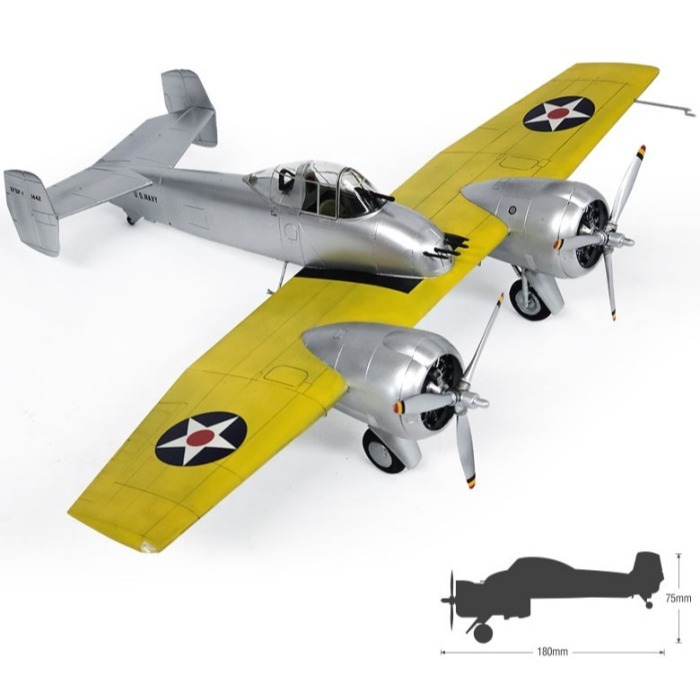 ACADEMY 愛德美 1/48 USN XF5F-1 Skyrocket 空中火箭 艦載戰鬥機-細節圖6