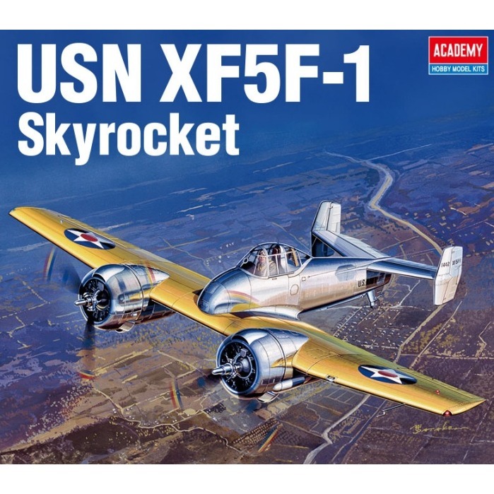 ACADEMY 愛德美 1/48 USN XF5F-1 Skyrocket 空中火箭 艦載戰鬥機-細節圖10