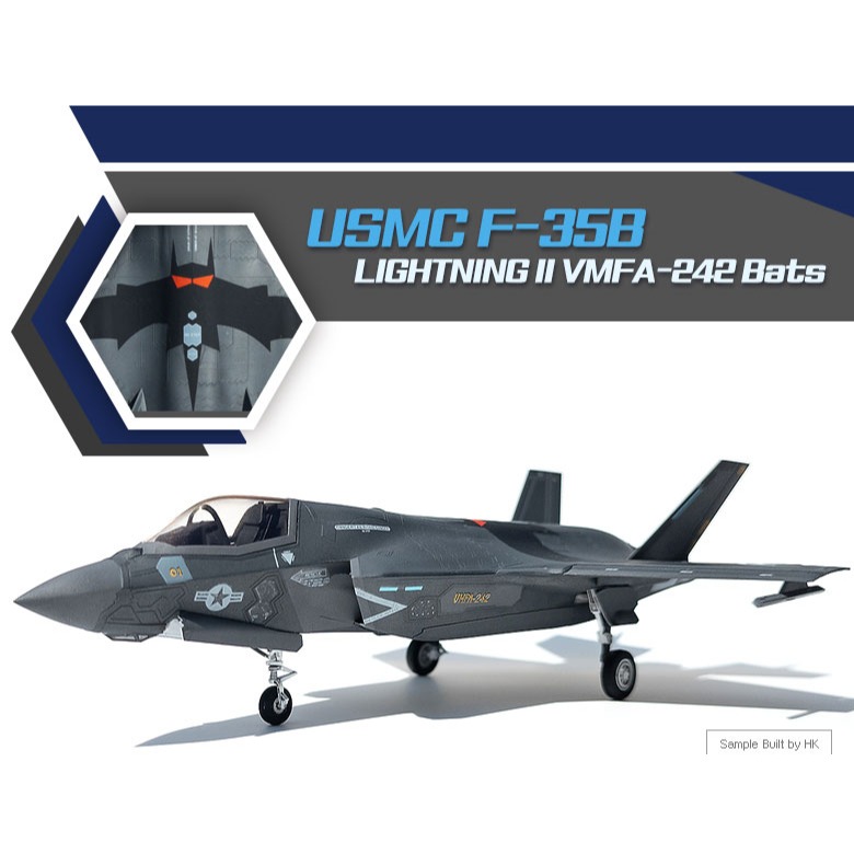 ACADEMY 愛德美 1/72 USMC F-35B LIGHTNING II 閃電II戰鬥機 VMFA-242 蝙蝠-細節圖2