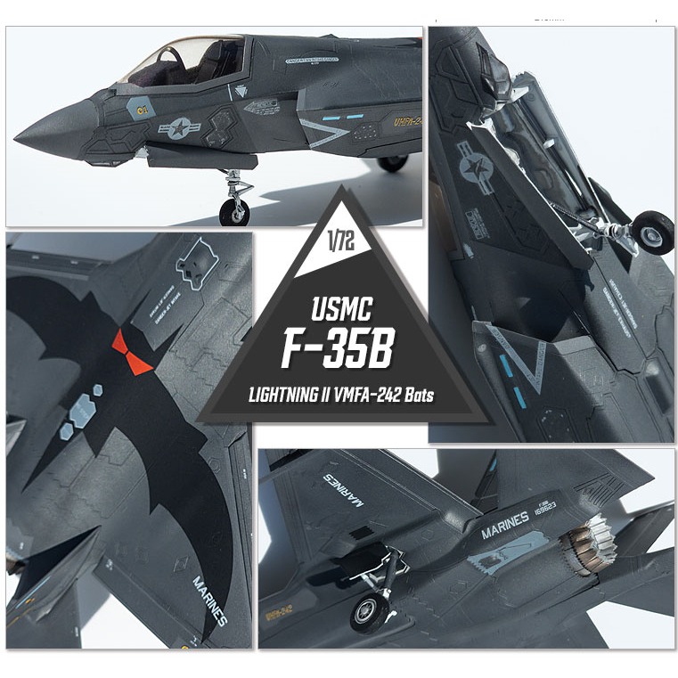 ACADEMY 愛德美 1/72 USMC F-35B LIGHTNING II 閃電II戰鬥機 VMFA-242 蝙蝠-細節圖7