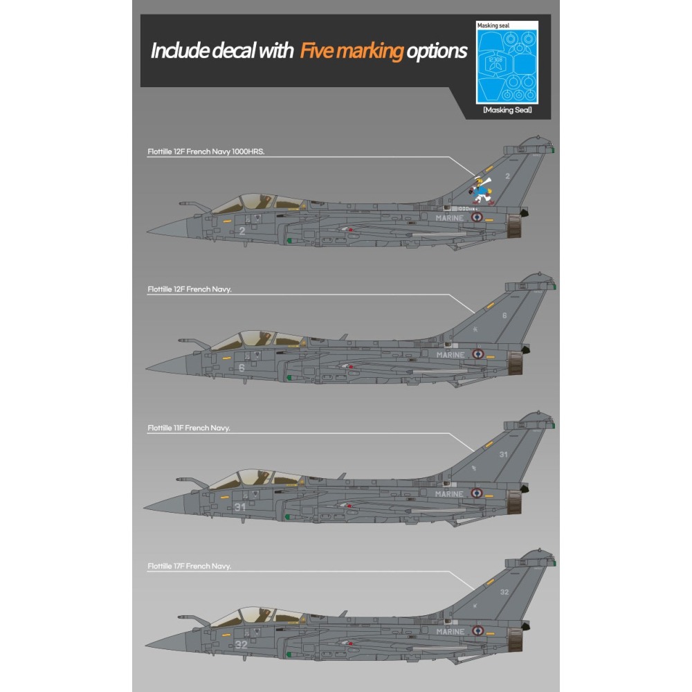 ACADEMY 愛德美 1/48 Rafale M 飆風戰鬥機 Marine Nationale 法國海軍-細節圖9