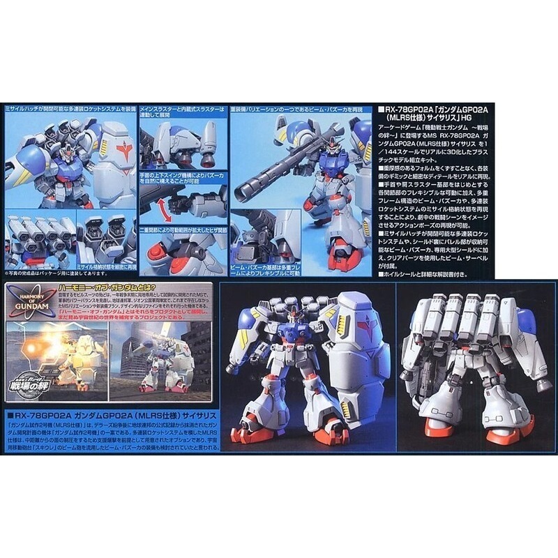 [BANDAI正品]HGUC 075 1/144 HG RX-78GP02A 鋼彈試作2號機 MLRS型 電玩版-細節圖11