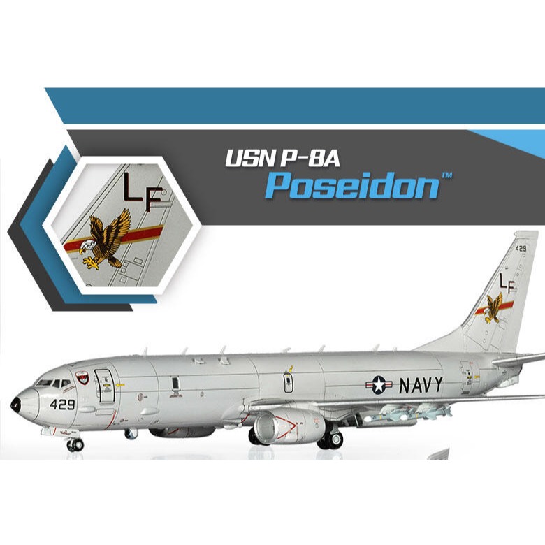 ACADEMY 愛德美 1/144 USN P-8A 海神式海上巡邏機 Poseidon-細節圖2