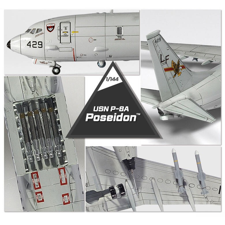 ACADEMY 愛德美 1/144 USN P-8A 海神式海上巡邏機 Poseidon-細節圖8