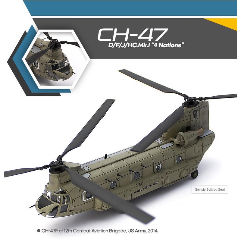 ACADEMY 愛德美 1/144 CH-47 D/F/J/HC.Mk.1 ＂4 Nations＂ 契努克直昇機-細節圖3