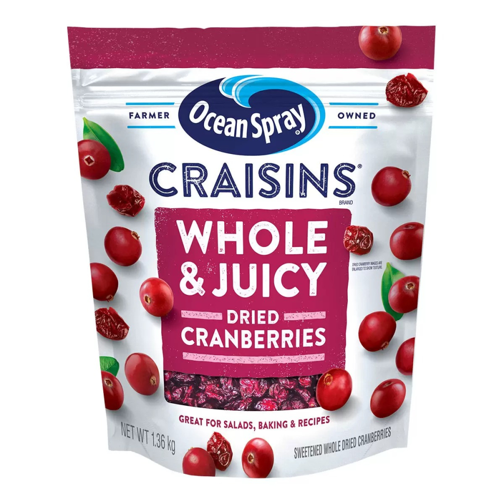 【快速出貨】 Ocean Spray 全果蔓越莓乾 1360公克 美國製 大包裝 天然果乾 Costco代購 好市多代購-細節圖2