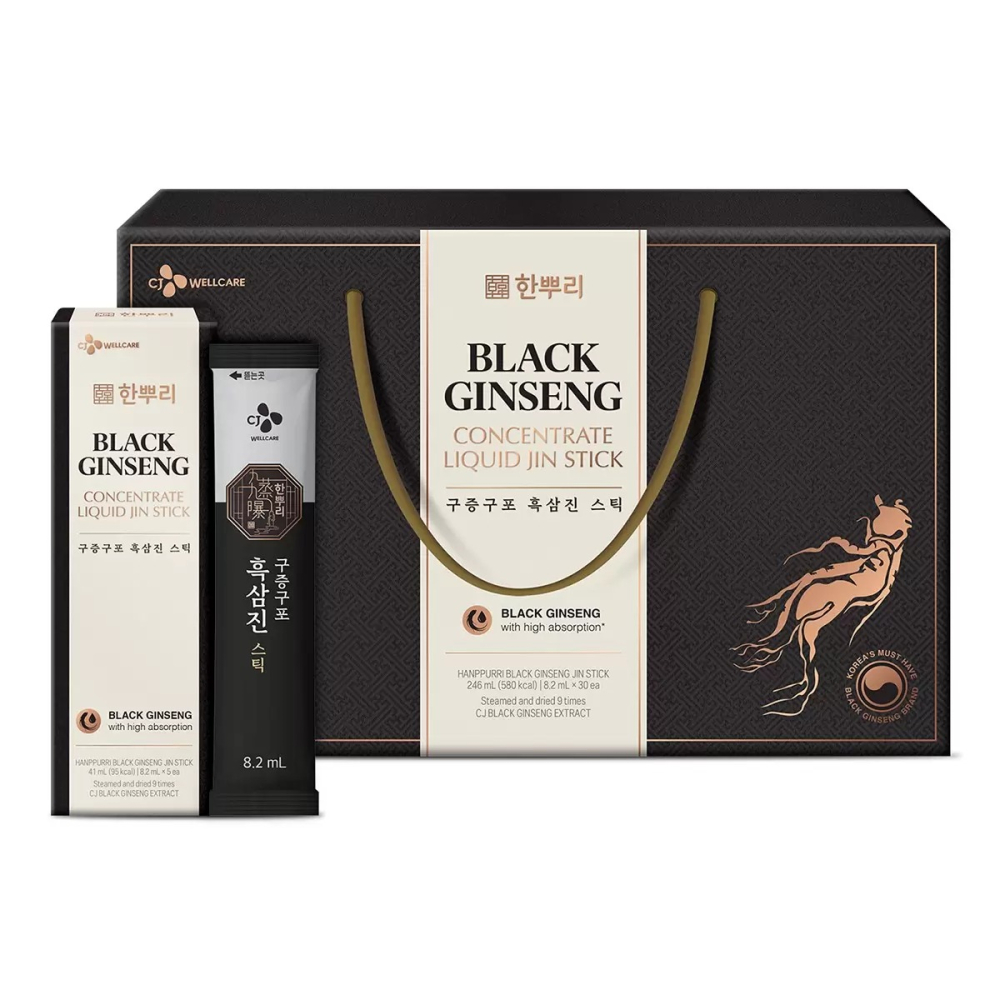 【快速出貨】 CJ Hanppuri 韓國黑蔘濃縮精華飲 8.2毫升 X30入 即飲方便包 Costco代購 好市多代購-細節圖4