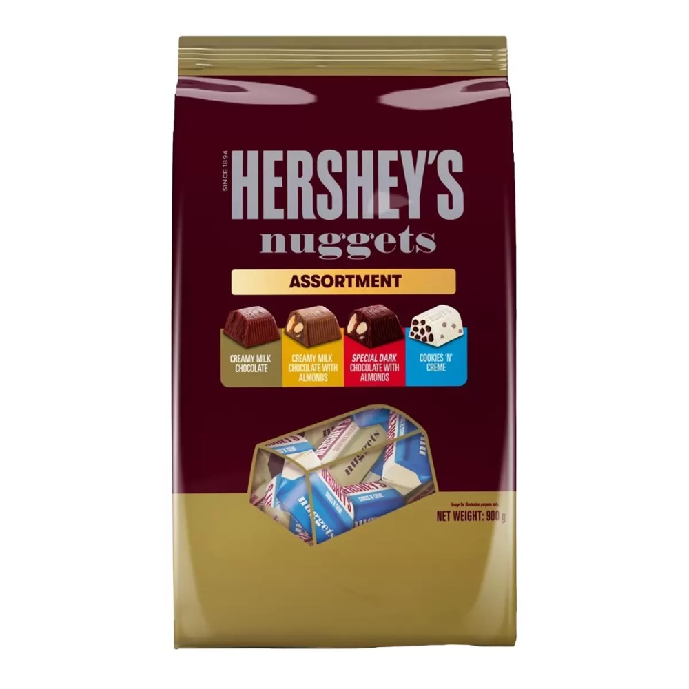 【快速出貨】 Hershey＇s 綜合金磚巧克力 900公克 大包裝 好時巧克力 Costco代購 好市多代購 代買-規格圖5