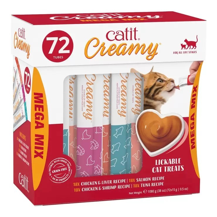 【快速出貨】 Catit Creamy 鮮肉泥貓零食 15公克 X 72入 Costco代購 好市多代購 貓咪肉泥條-規格圖6