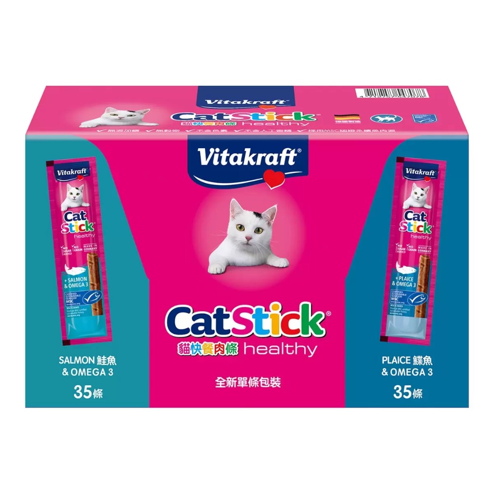 Vitakraft 貓快餐肉條雙口味單條包裝 6公克 X 70入