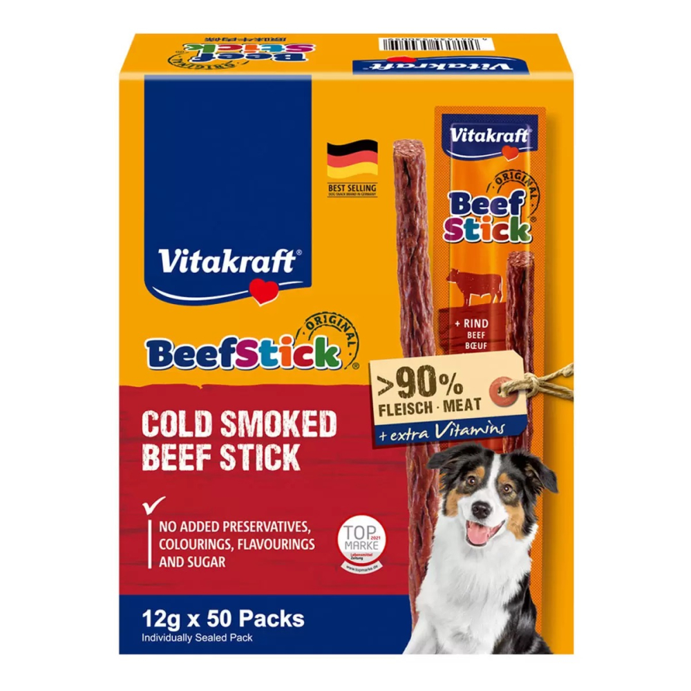 【快速出貨】 Vitakraft 犬用原味牛肉條 12公克 X 50條 Costco代購 好市多代購 狗狗好咬零食-細節圖4