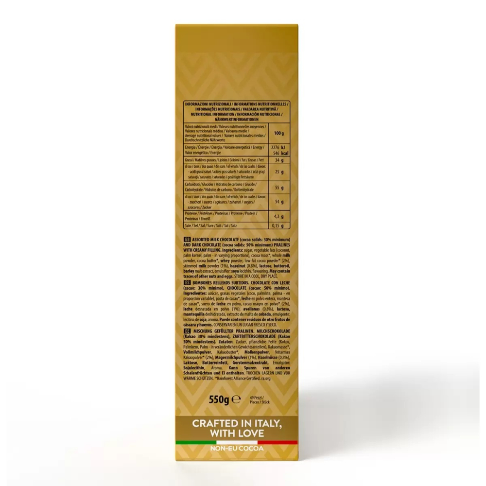 【快速出貨】 Witor＇s 義大利綜合心型含餡巧克力 550公克 大包裝 多口味禮盒 好市多代購 Costco代購-細節圖7