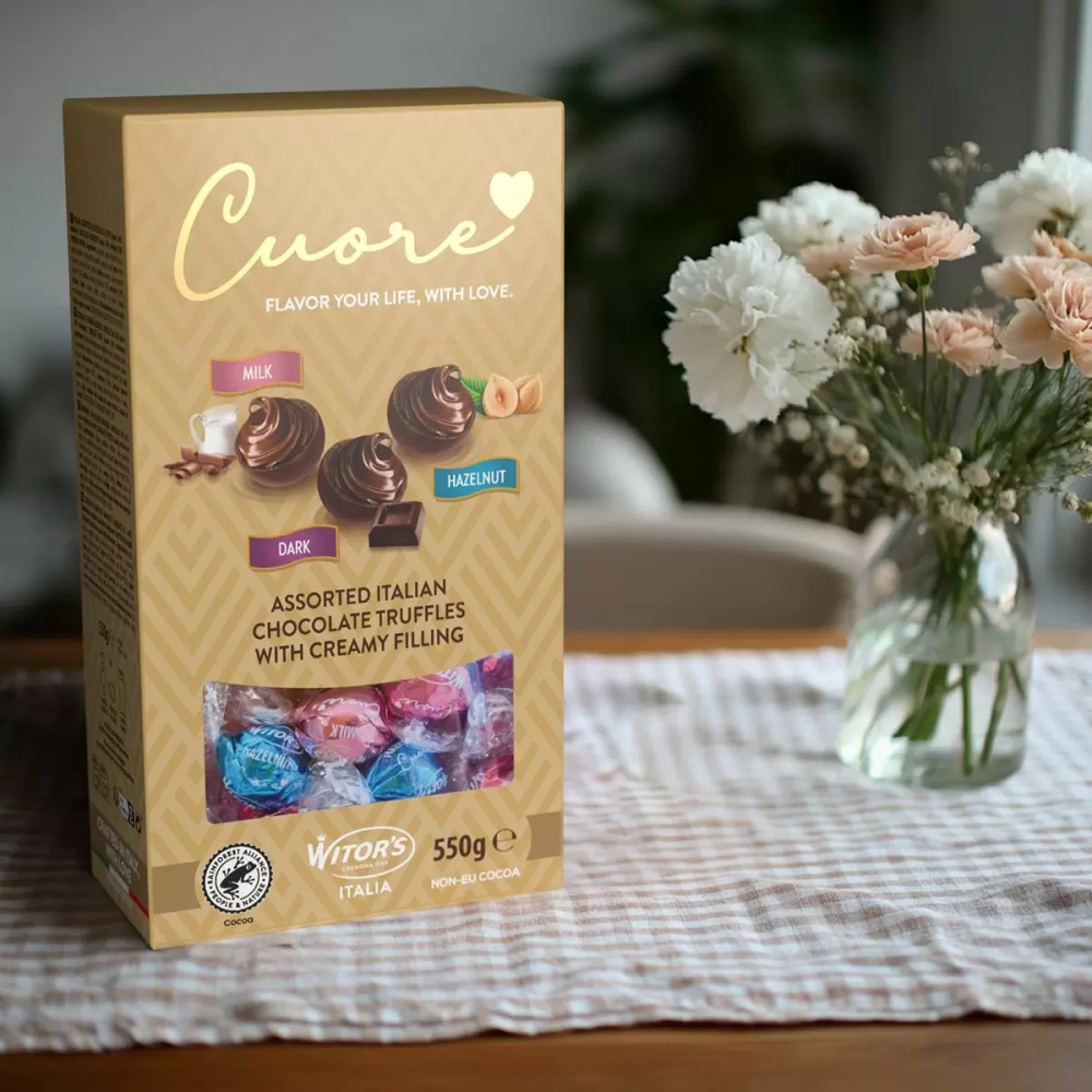 【快速出貨】 Witor＇s 義大利綜合心型含餡巧克力 550公克 大包裝 多口味禮盒 好市多代購 Costco代購-細節圖8