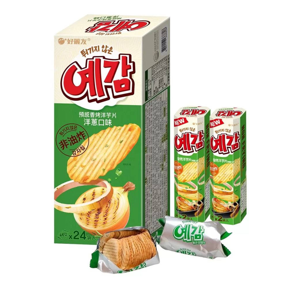 【快速出貨】 好麗友 預感香烤洋芋片 洋蔥口味 64公克X12盒 韓國餅乾 大包裝 Costco代購 好市多代購 代買-細節圖5