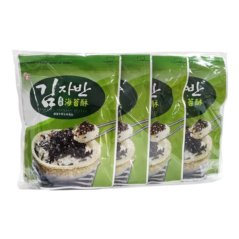 【快速出貨】 韓味不二 海苔酥 80公克X4袋 適合拌飯 拌麵 夾鏈袋設計 道地韓式風味 Costco代購 好市多代購-規格圖4