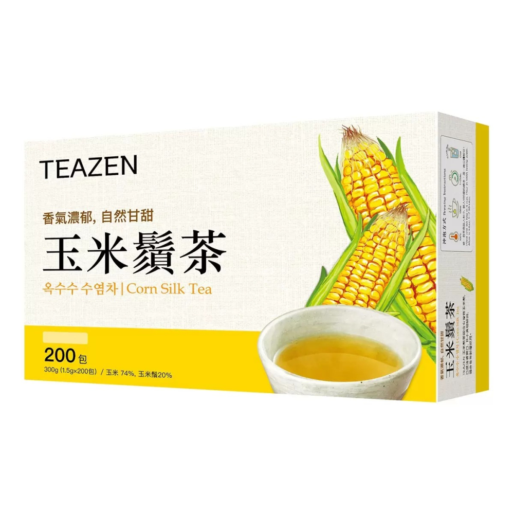 【快速出貨】 TEAZEN 玉米鬚茶 1.5公克X200包 韓國原裝進口 家庭號 輕盈茶飲 Costco代購 好市多代-細節圖2