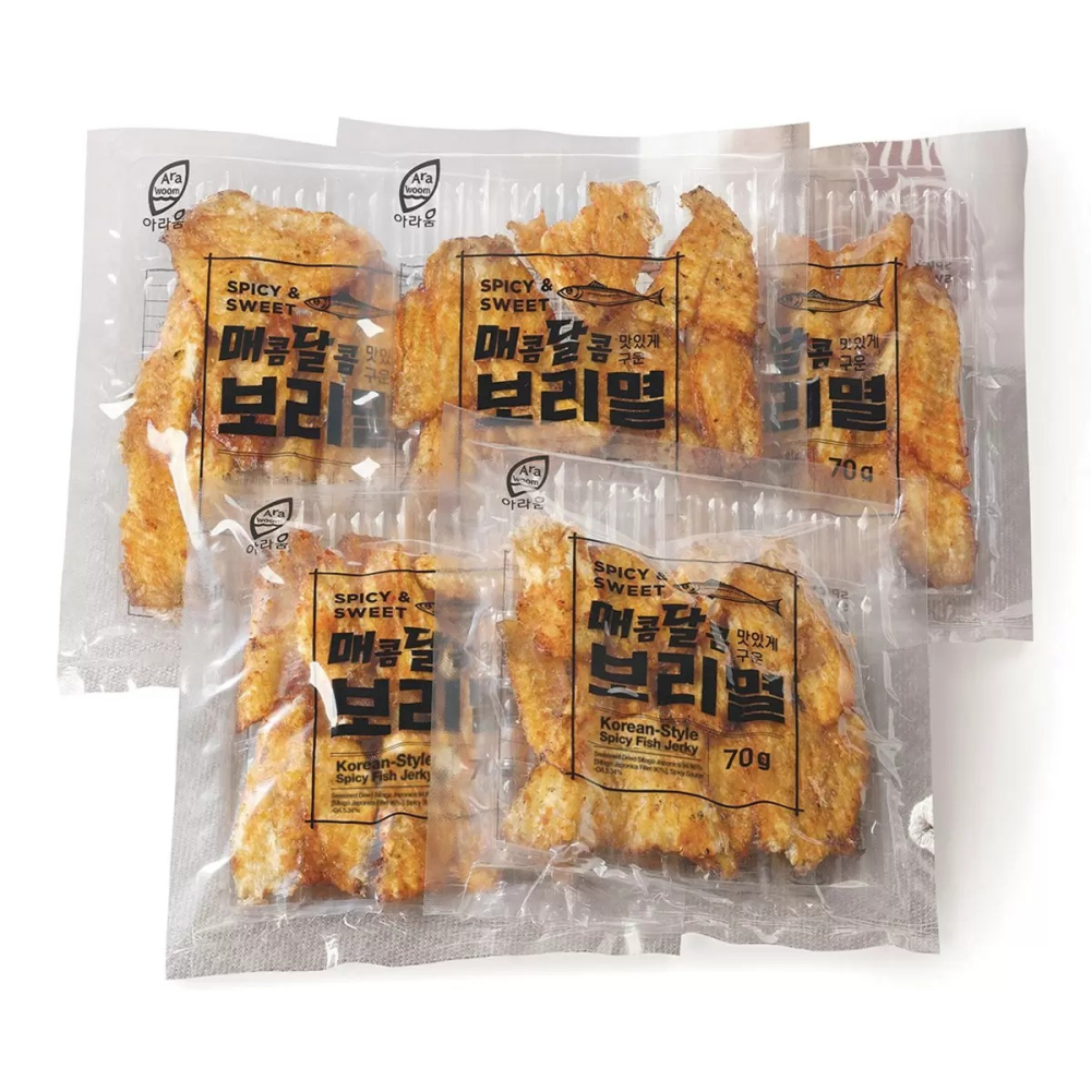 💥快速出貨💥效期最新💥 Arawoom 韓國香辣魚乾 70公克X5包 香辣涮嘴零食 Costco代購 好市多代購-細節圖6