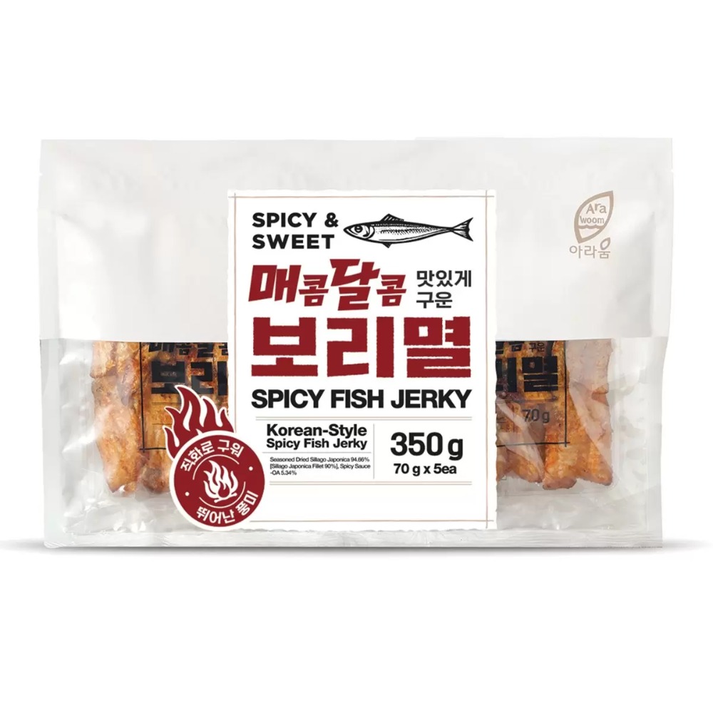 💥快速出貨💥效期最新💥 Arawoom 韓國香辣魚乾 70公克X5包 香辣涮嘴零食 Costco代購 好市多代購-規格圖7