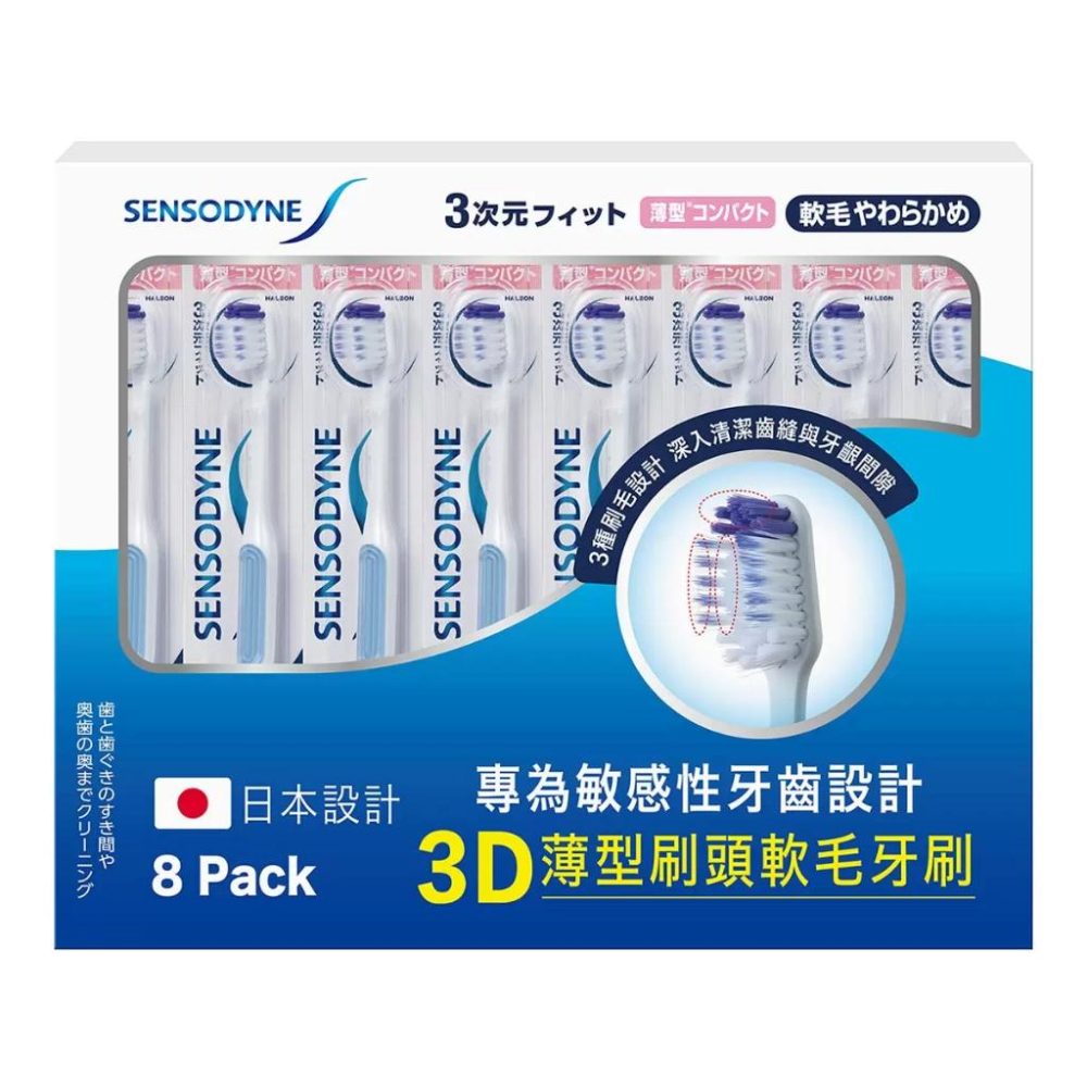 🔥快速出貨🔥好市多商品代購🔥舒酸定 抗敏3D薄型刷頭軟毛牙刷 8入 大包裝 家庭號 好市多代購 costco代購-細節圖6