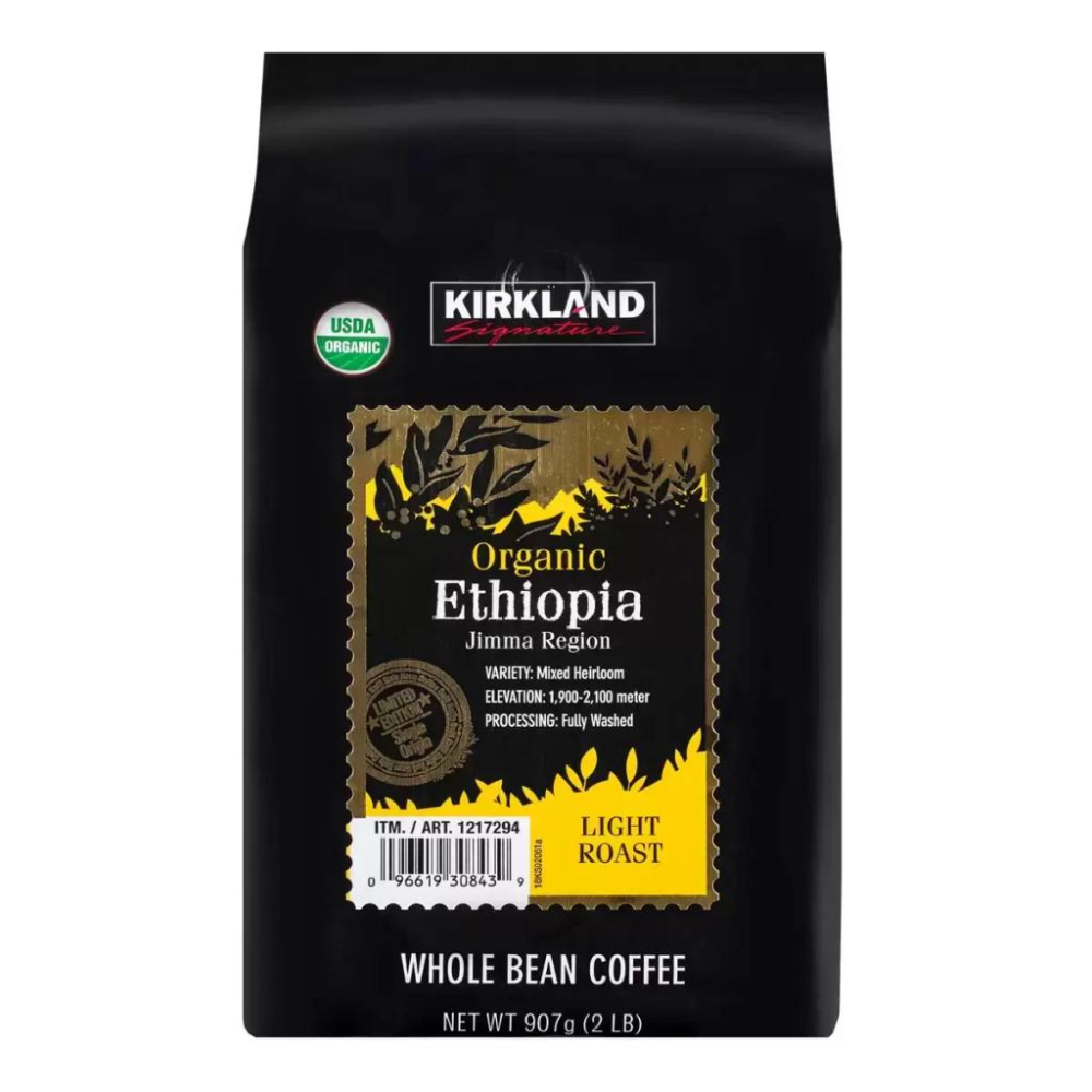 🔥快速出貨🔥好市多商品代購🔥 科克蘭 有機衣索匹亞咖啡豆 907公克 Costco代購 有機認證 花果香氣 淺焙-細節圖3