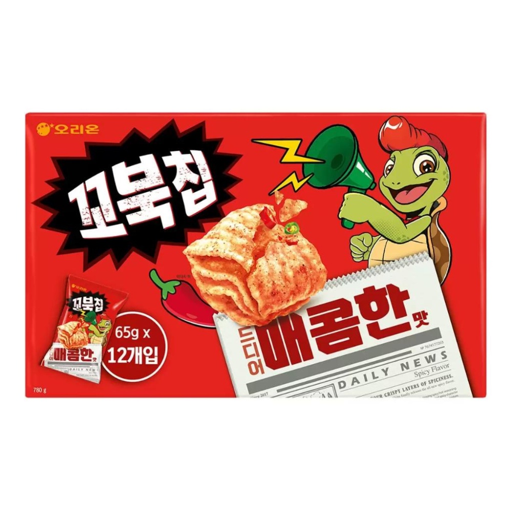 🔥快速出貨🔥好市多商品代購🔥 好麗友烏龜脆片韓式辣醬味 65公克X12包 韓國烏龜餅乾 好市多代購 Costco代購-細節圖2