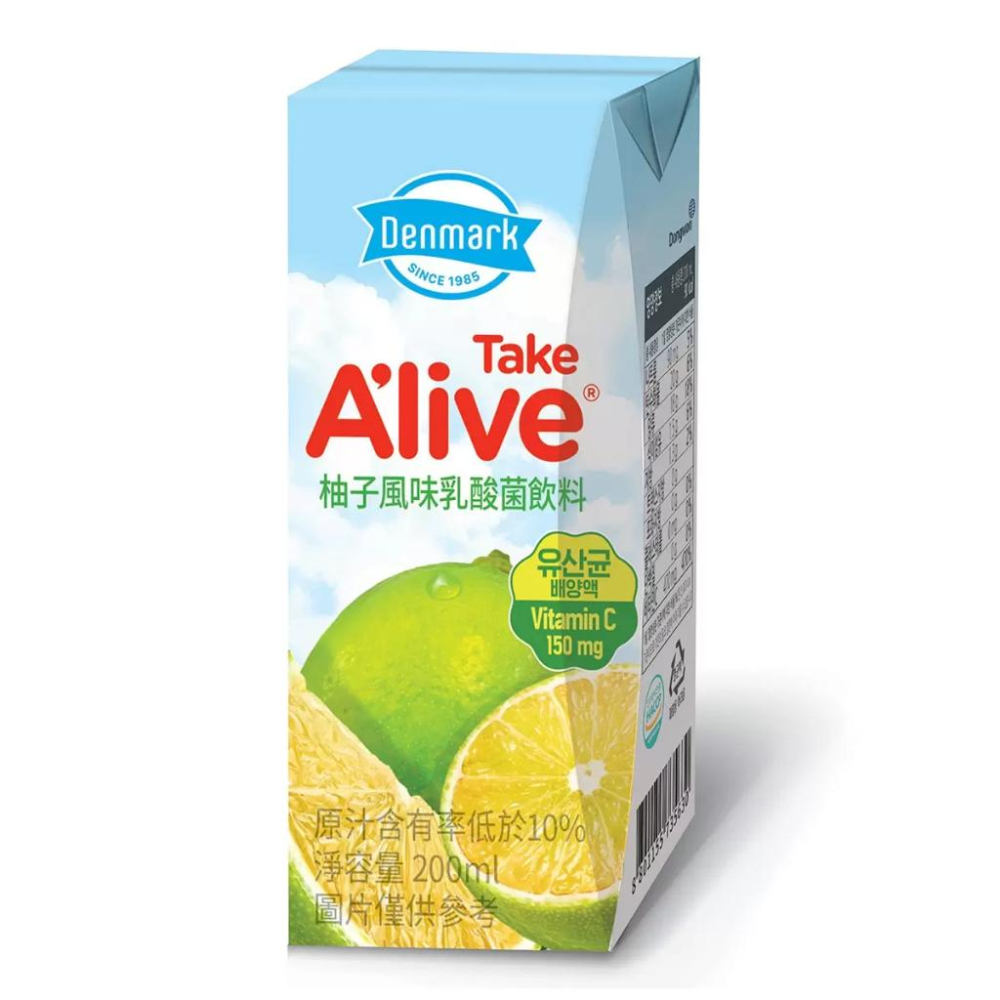 🔥快速出貨🔥好市多商品代購🔥韓國東遠 Denmark Take Alive 柚子風味乳酸菌飲料 200毫升 X 24入-細節圖2