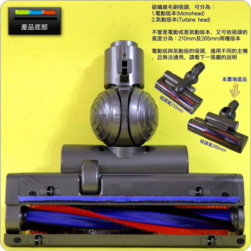 #鈺珩#原廠碳纖維毛刷吸頭【寬265mm】【盒裝】DC63氣動吸頭CY24 DC52氣動渦輪吸頭Turbine Head-細節圖3
