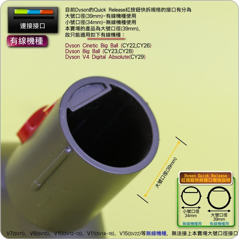 #鈺珩#Dyson原廠軟質毛刷吸頭【大】【二手】大毛刷、軟毛吸頭Cinetic Big Ball V4 CY29大軟毛-細節圖4