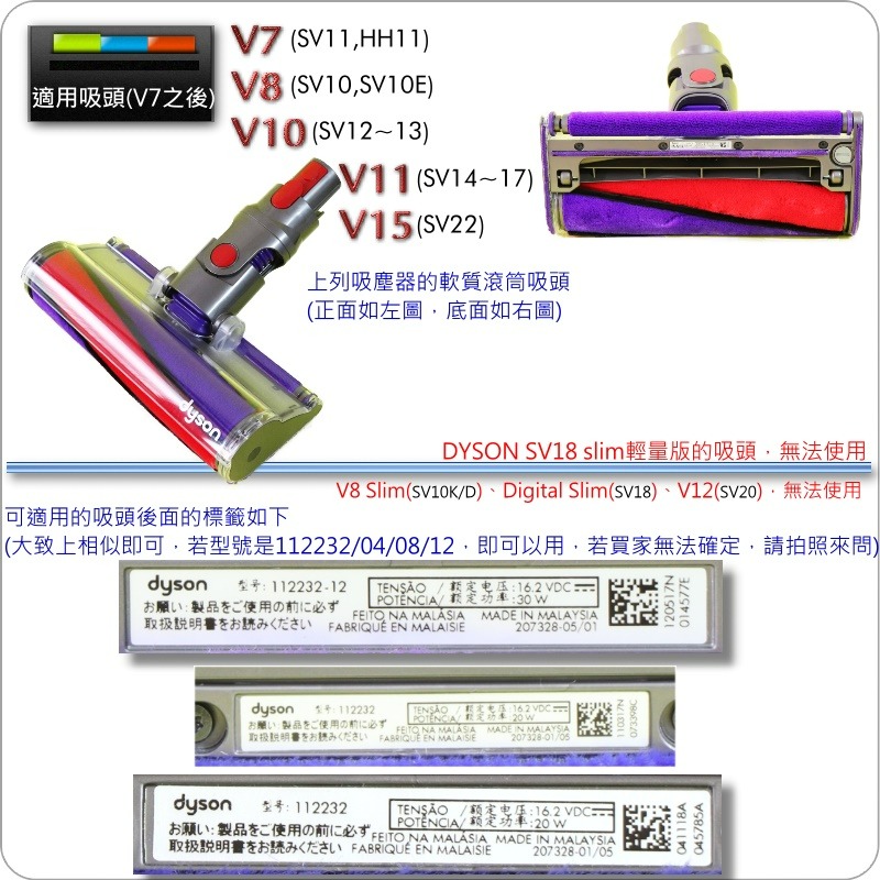 #鈺珩#DYSON原廠【盒裝滾筒】適用軟質碳纖維滾筒吸頭Soft roller brush bar【966488-01】-細節圖5