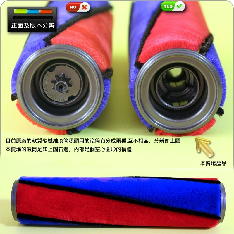 #鈺珩#Dyson原廠【滾筒】適軟質碳纖維滾筒吸頭DC62 DC74 SV03 SV09 V7 SV11 HH11 V8-細節圖5
