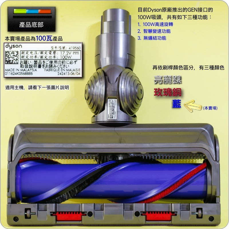 #鈺珩#Dyson原廠Digital Motorbar智慧變速吸頭【藍】【盒裝】GEN5 G5 SV23【419560】-細節圖3