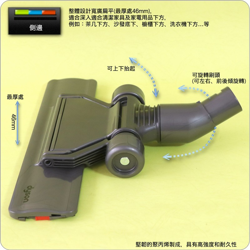 #鈺珩#Dyson【盒裝】原廠平坦地面吸頭，適清潔家具底部及家電下方窄縫DC46 DC39 DC38 DC37 DC36-細節圖5