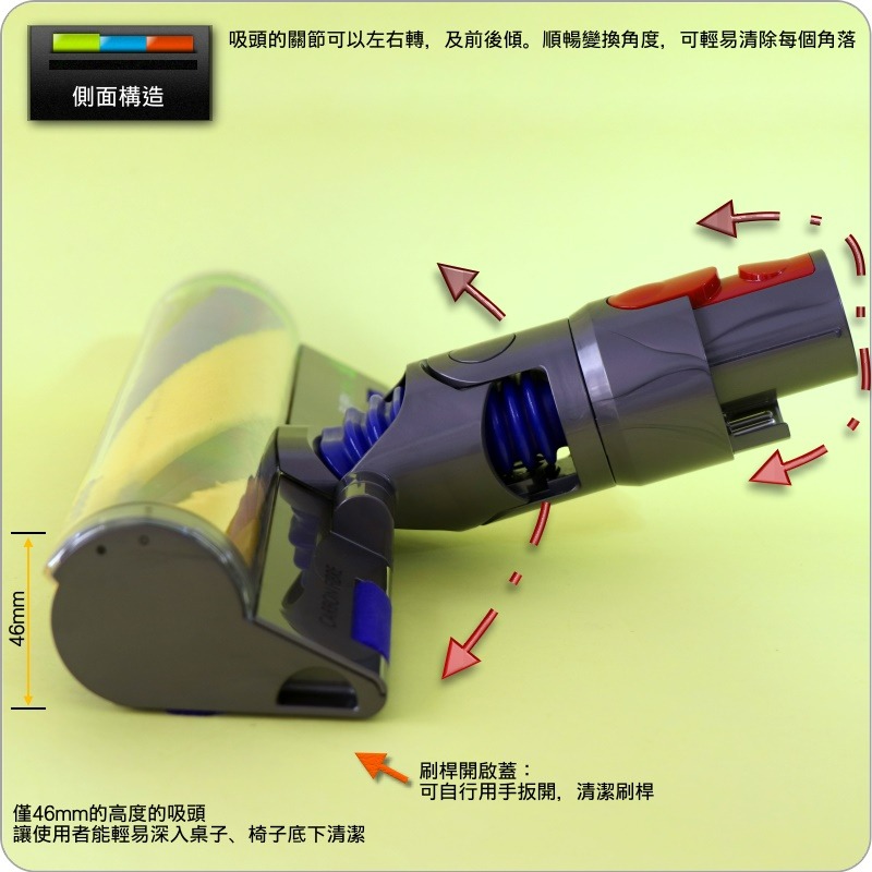#鈺珩#Dyson原廠【第二代】Fluffy Optic智慧光學偵測吸頭V15雷射輕量軟質吸頭SV22 SV47雷射吸頭-細節圖5