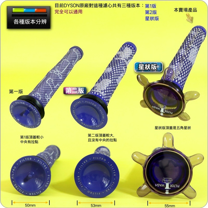 #鈺珩#Dyson原廠【盒裝-星狀版】V8 SV25前置濾心、濾網、過濾棒、濾條Pre Filter with Star-細節圖3
