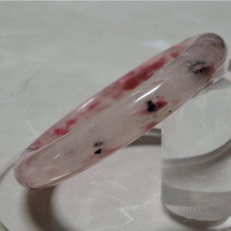 【三寶坊】天然櫻花雨手鐲 57圈口 薔薇輝手鐲 玫瑰石 平安鐲 手鐲小圈口 N557-細節圖4