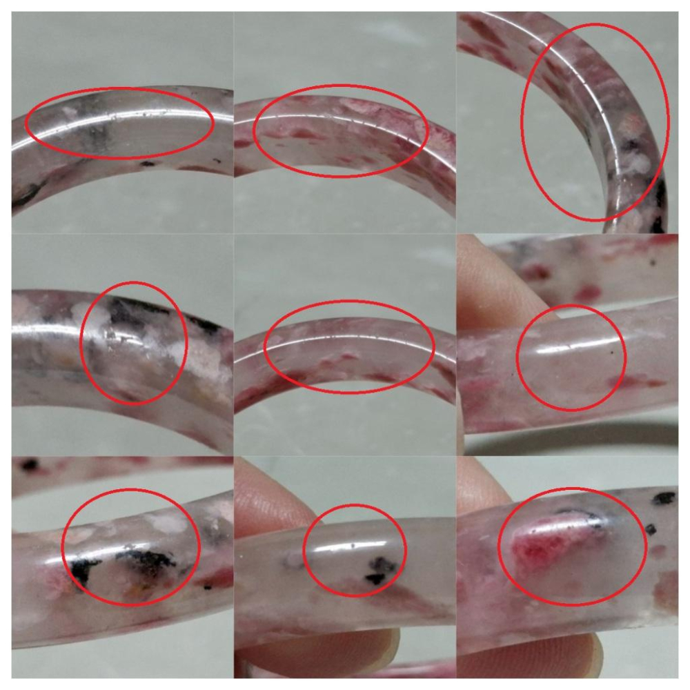 【三寶坊】天然櫻花雨手鐲 57圈口 薔薇輝手鐲 玫瑰石 平安鐲 手鐲小圈口 N557-細節圖7