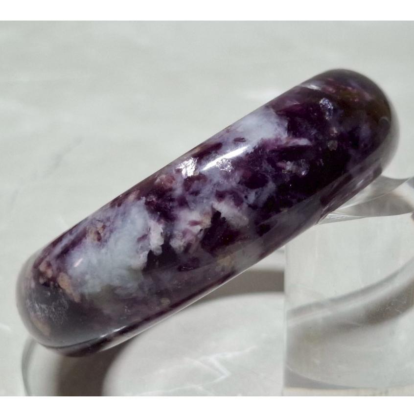 【三寶坊】天然紫祖母手鐲 57圈口 祖母晶 平安鐲 手鐲大圈口 N559-細節圖2