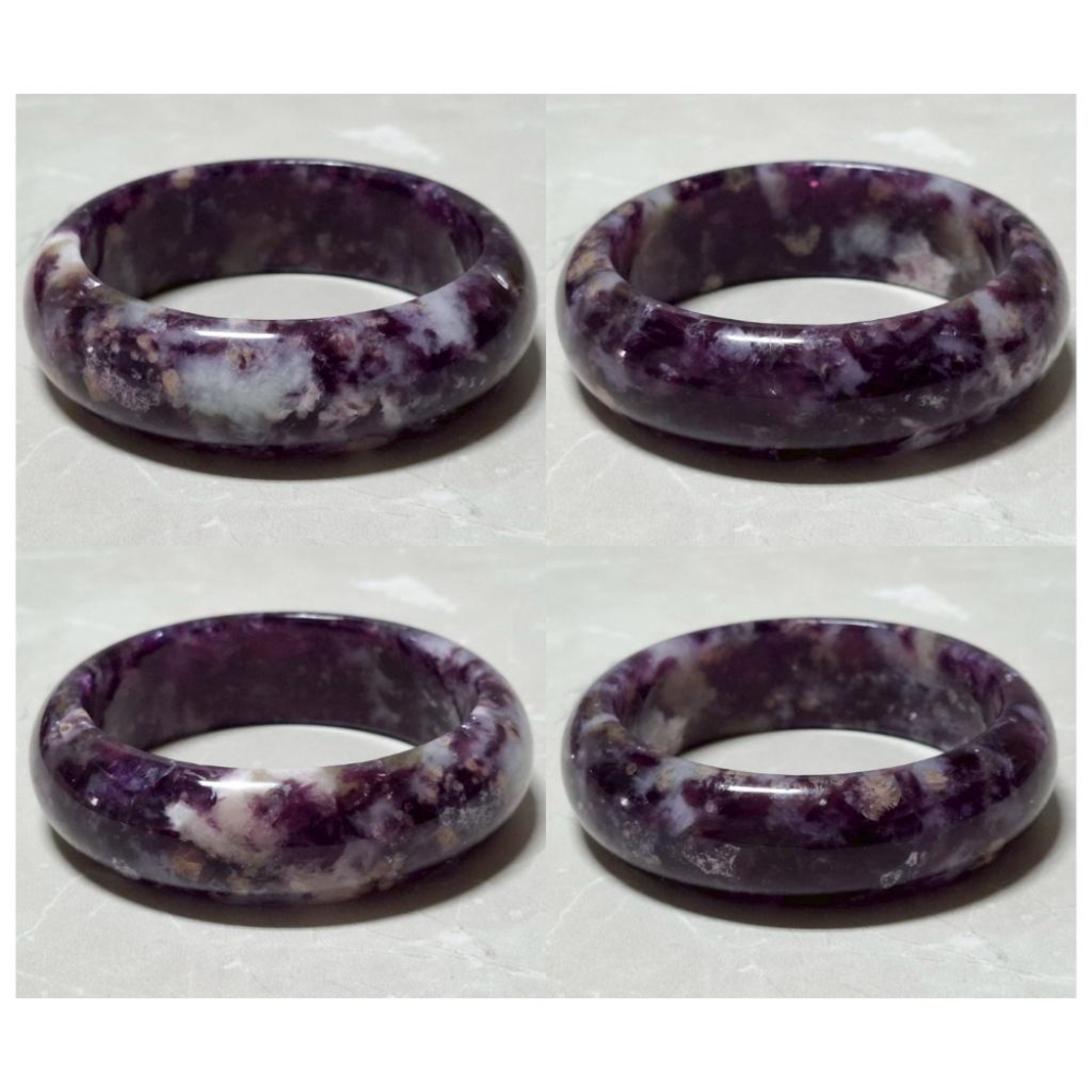 【三寶坊】天然紫祖母手鐲 57圈口 祖母晶 平安鐲 手鐲大圈口 N559-細節圖5