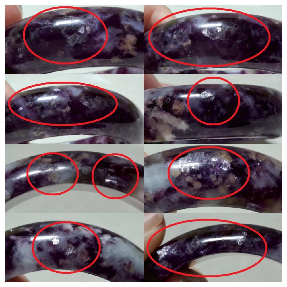 【三寶坊】天然紫祖母手鐲 57圈口 祖母晶 平安鐲 手鐲大圈口 N559-細節圖6