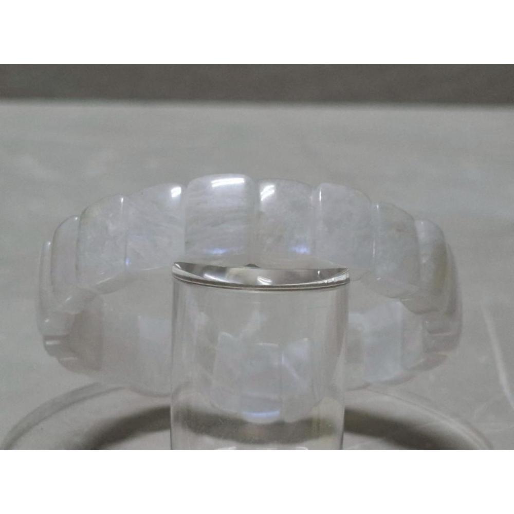 【三寶坊】天然藍月光手排 強藍光月光石 藍月光石手環-細節圖4