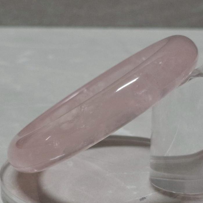 【三寶坊】天然粉晶手鐲 59圈口 莫粉手鐲 平安鐲 莫桑比克星光粉晶手鐲大圈口 N561-細節圖2