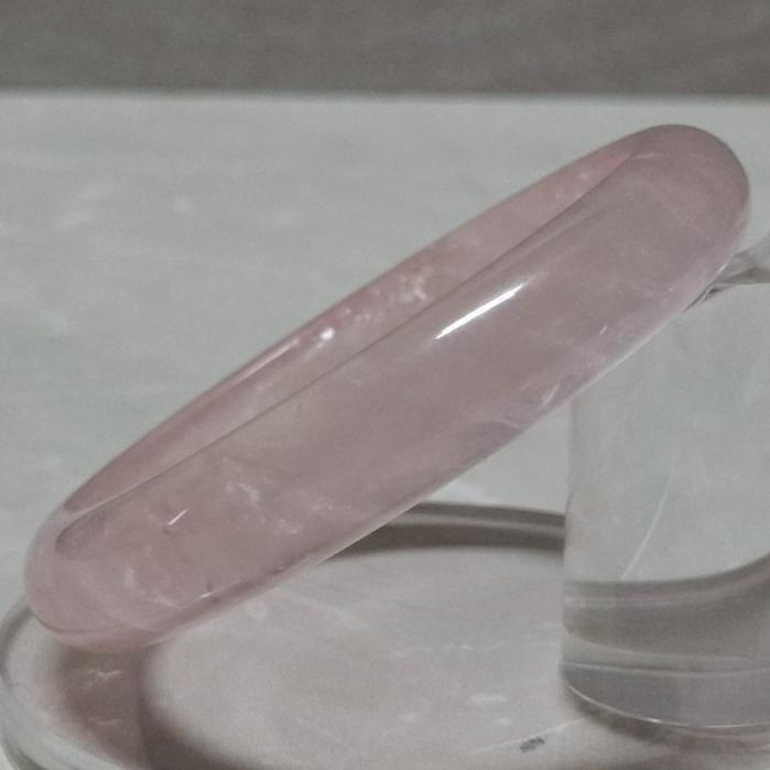 【三寶坊】天然粉晶手鐲 59圈口 莫粉手鐲 平安鐲 莫桑比克星光粉晶手鐲大圈口 N561-細節圖3